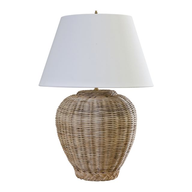 Wicker Jar Lamp