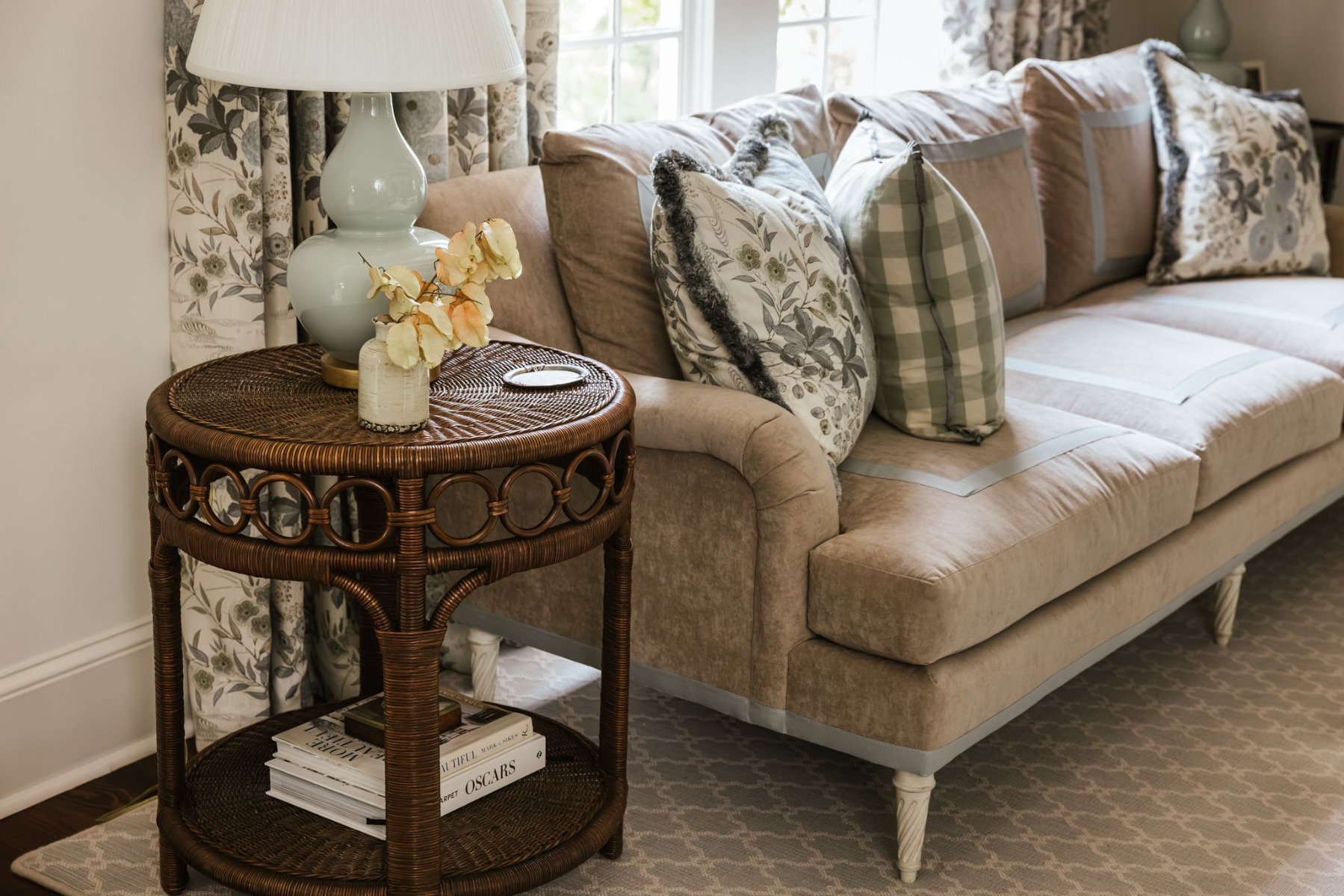 Somerset woven furniture styled in a living room